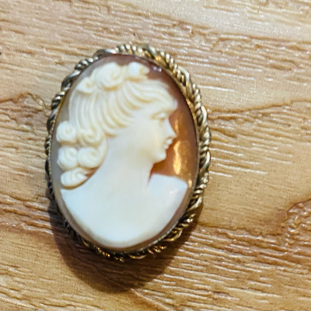 Vintage 12k Gold Filled Carved Cameo Pin/Pendant